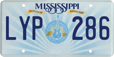 MS license plate LYP286