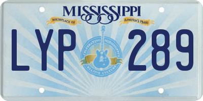 MS license plate LYP289