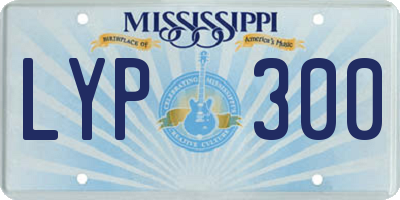 MS license plate LYP300