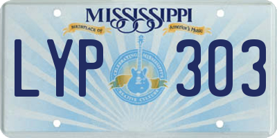 MS license plate LYP303