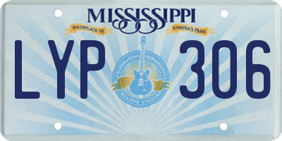 MS license plate LYP306