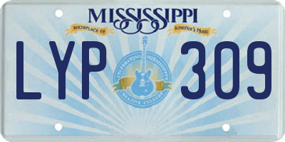 MS license plate LYP309