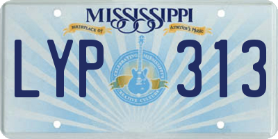 MS license plate LYP313