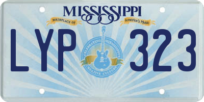 MS license plate LYP323