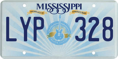MS license plate LYP328