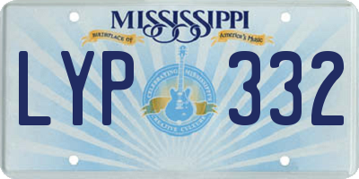MS license plate LYP332