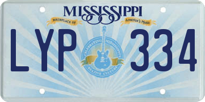 MS license plate LYP334