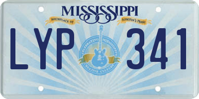 MS license plate LYP341