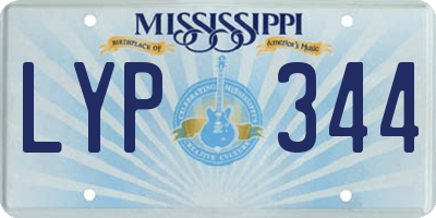 MS license plate LYP344