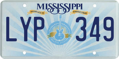 MS license plate LYP349