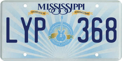MS license plate LYP368