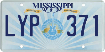 MS license plate LYP371