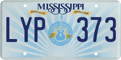 MS license plate LYP373
