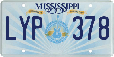MS license plate LYP378