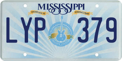 MS license plate LYP379