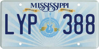MS license plate LYP388