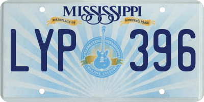 MS license plate LYP396