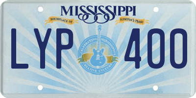 MS license plate LYP400