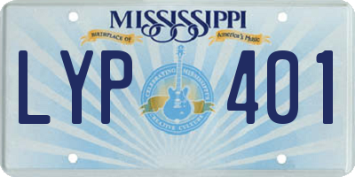 MS license plate LYP401