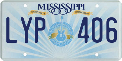 MS license plate LYP406