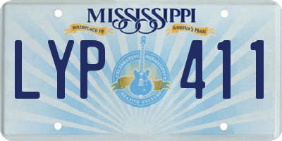 MS license plate LYP411