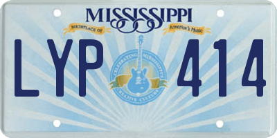 MS license plate LYP414
