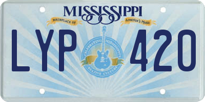 MS license plate LYP420
