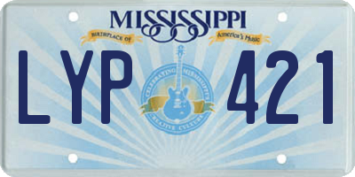 MS license plate LYP421