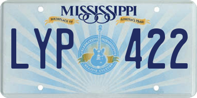MS license plate LYP422