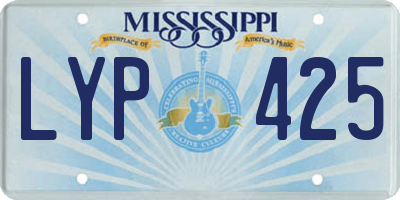 MS license plate LYP425