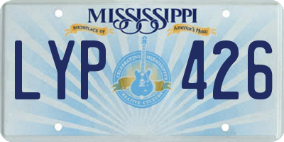 MS license plate LYP426