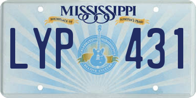 MS license plate LYP431