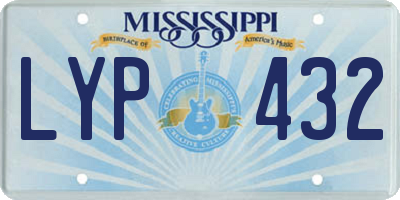 MS license plate LYP432