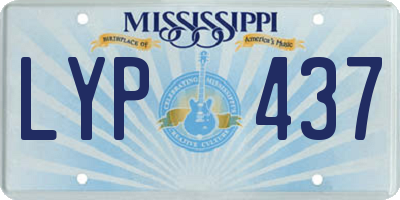 MS license plate LYP437