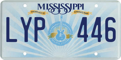 MS license plate LYP446