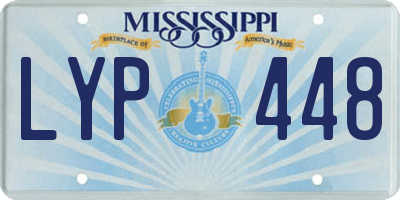 MS license plate LYP448