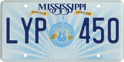 MS license plate LYP450