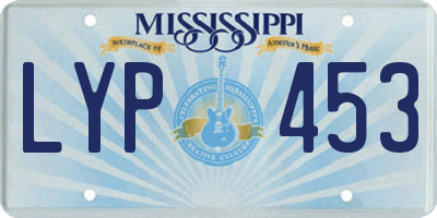 MS license plate LYP453