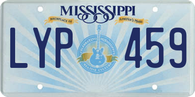 MS license plate LYP459