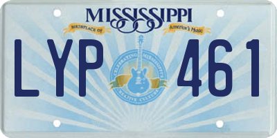 MS license plate LYP461
