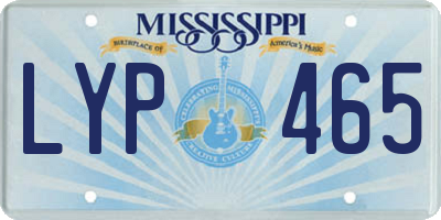 MS license plate LYP465