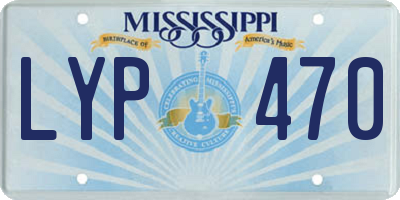 MS license plate LYP470