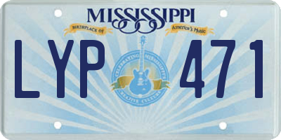 MS license plate LYP471