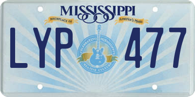 MS license plate LYP477