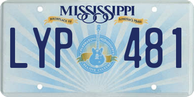 MS license plate LYP481
