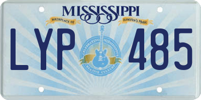 MS license plate LYP485