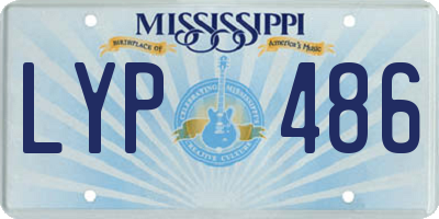 MS license plate LYP486