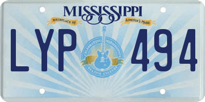 MS license plate LYP494