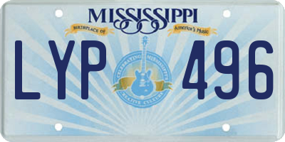 MS license plate LYP496