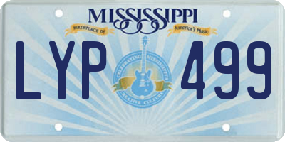 MS license plate LYP499